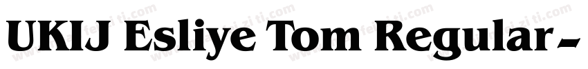 UKIJ Esliye Tom Regular字体转换